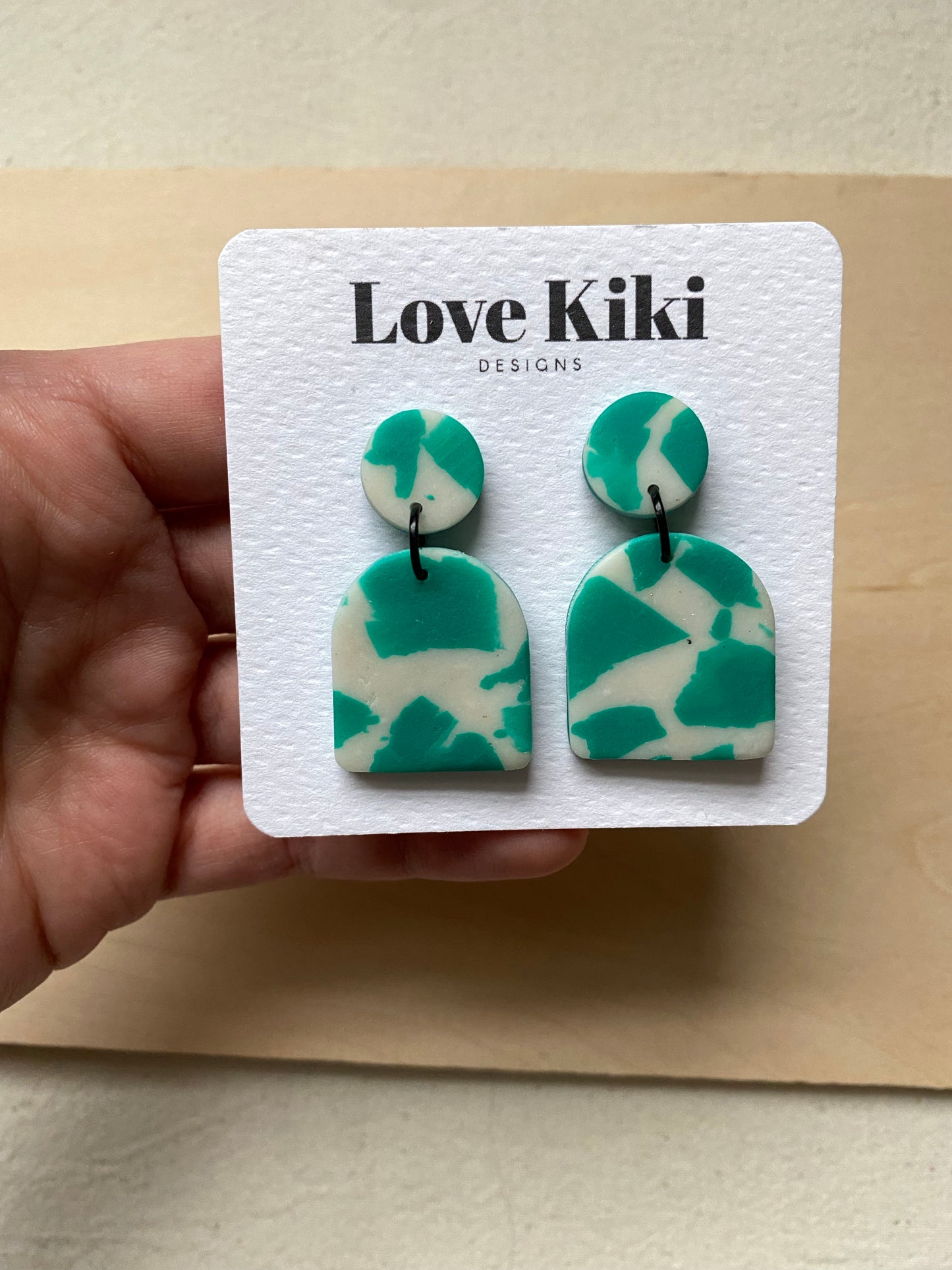 Terrazzo Design Dangle Earrings