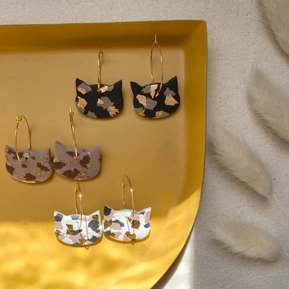 Earrings Cat Hoop Earrings / Choose One