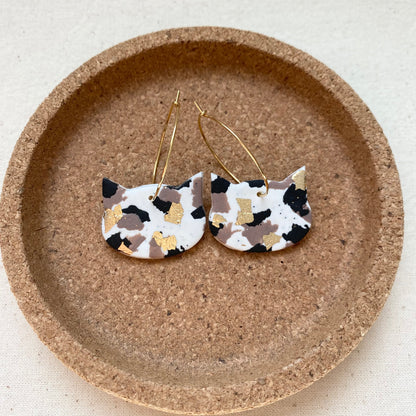 Cat Hoop Earrings / Choose One