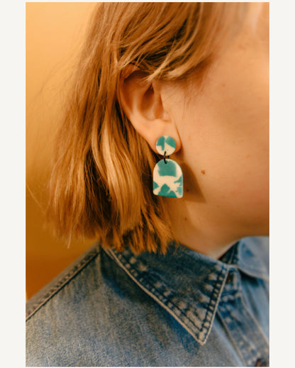 Terrazzo Design Dangle Earrings
