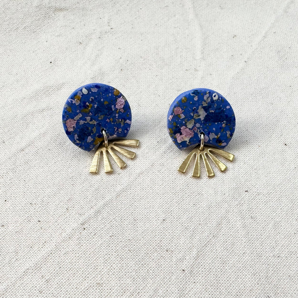Paint Speckles Design Statement Stud Earrings