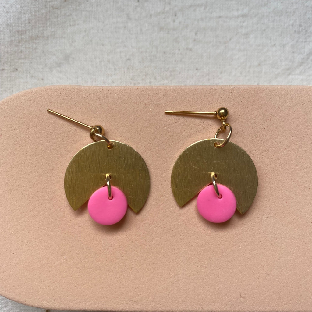 Pretty Brass Little Dangly Earrings