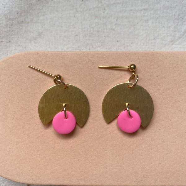 Pretty Brass Little Dangly Earrings