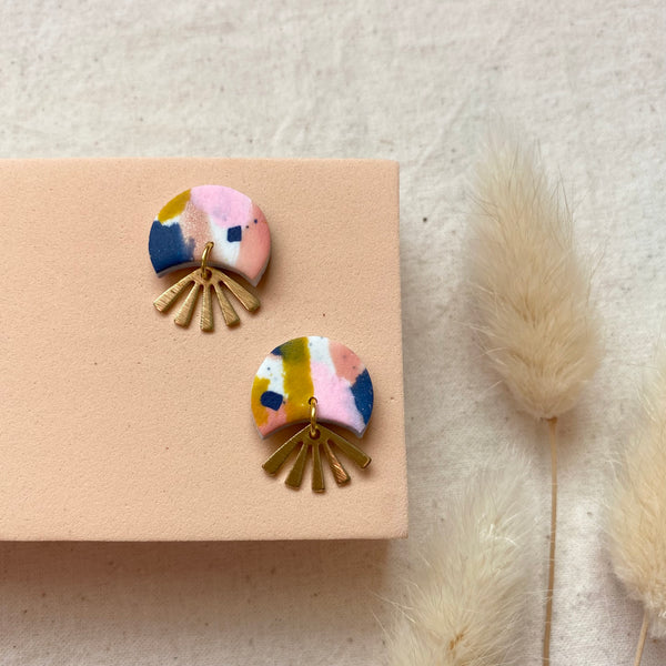 Abstract Design Statement Stud Earrings