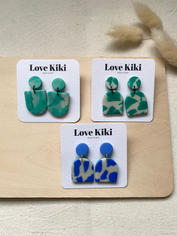 Terrazzo Design Dangle Earrings