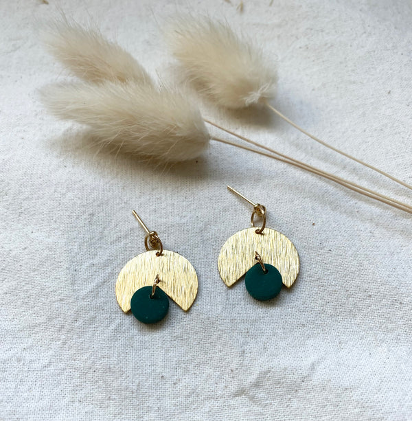 Pretty Brass Little Dangly Earrings