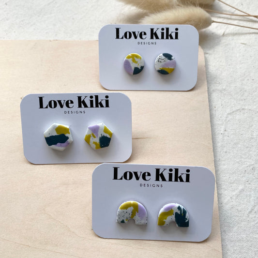 Terrazzo Stud Earrings/ Pick One