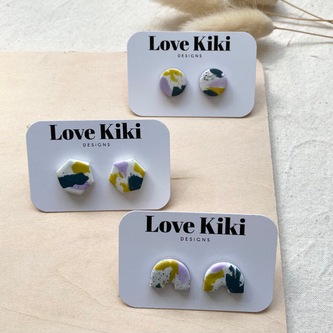 Terrazzo Stud Earrings/ Pick One