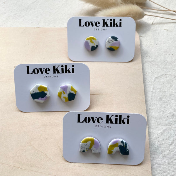 Terrazzo Stud Earrings/ Pick One
