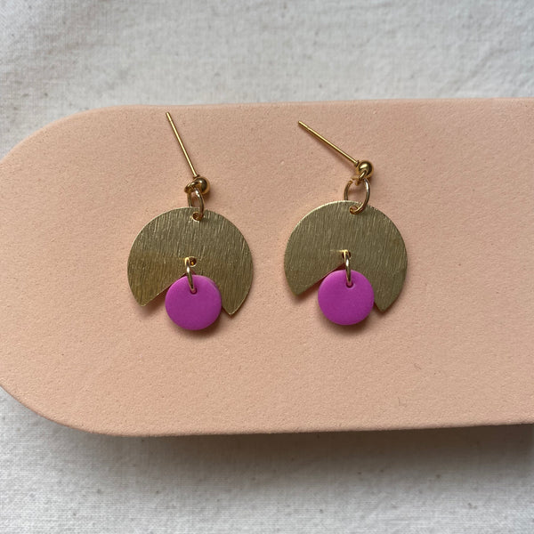 Pretty Brass Little Dangly Earrings