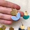 Pretty Brass Tulip Dangly Earrings