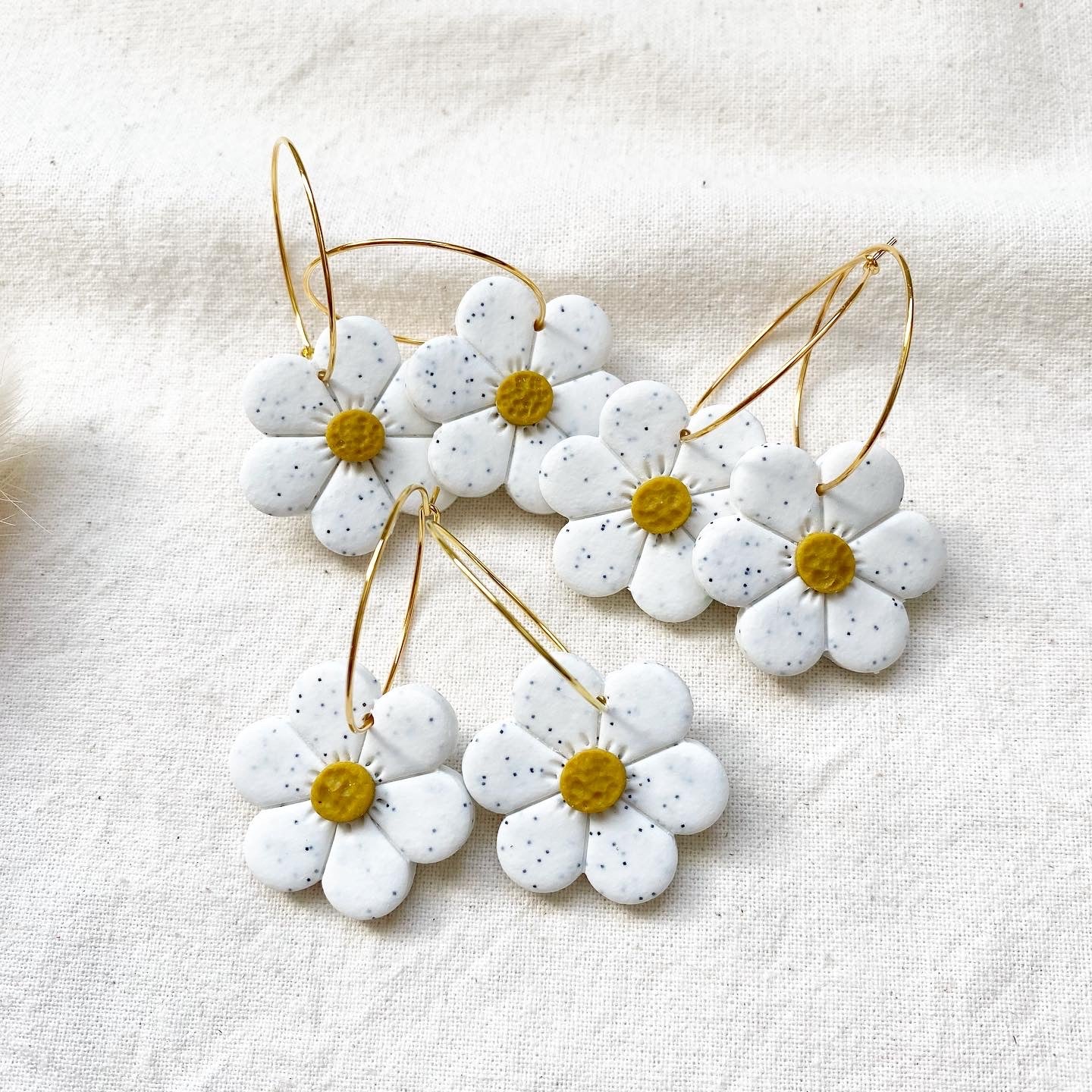Daisy Hoop Earrings