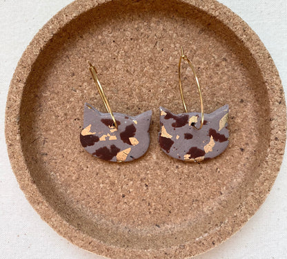 Earrings Cat Hoop Earrings / Choose One