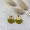 Pretty Brass Tulip Dangly Earrings