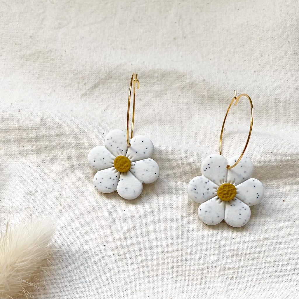 Daisy Hoop Earrings
