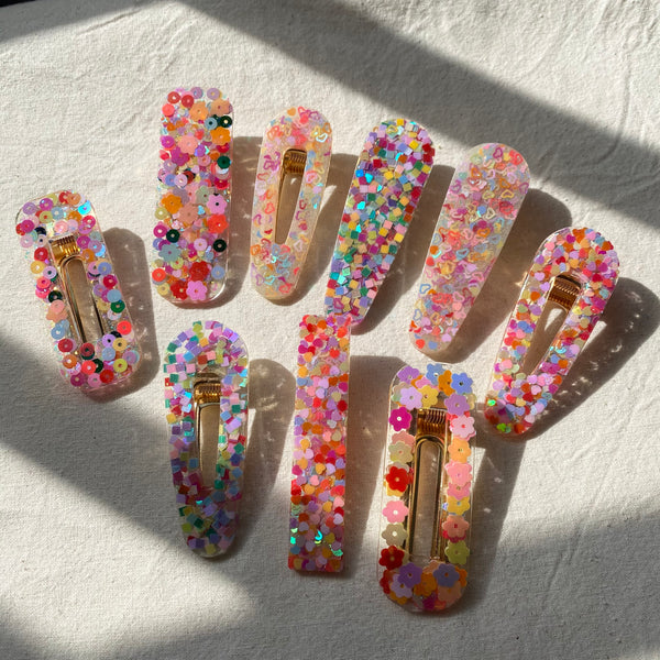Resin Sparkly Hair Clip / Pick one
