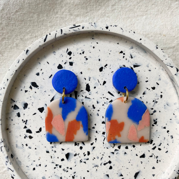 Terrazzo Design Dangle Earrings