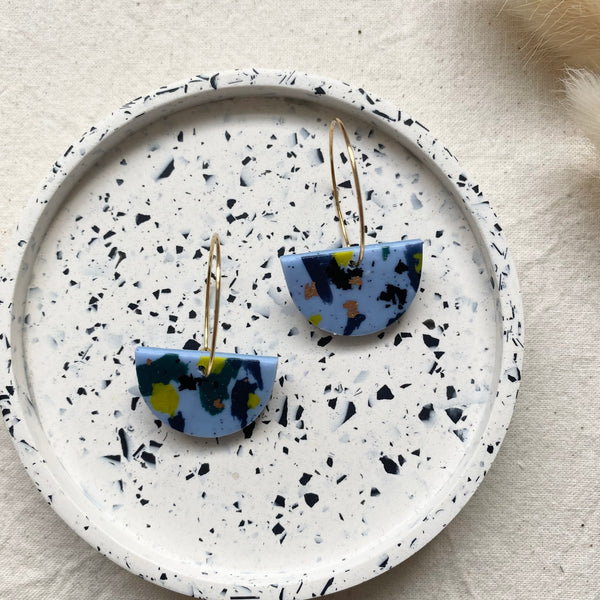 Abstract Design Hoop Earrings