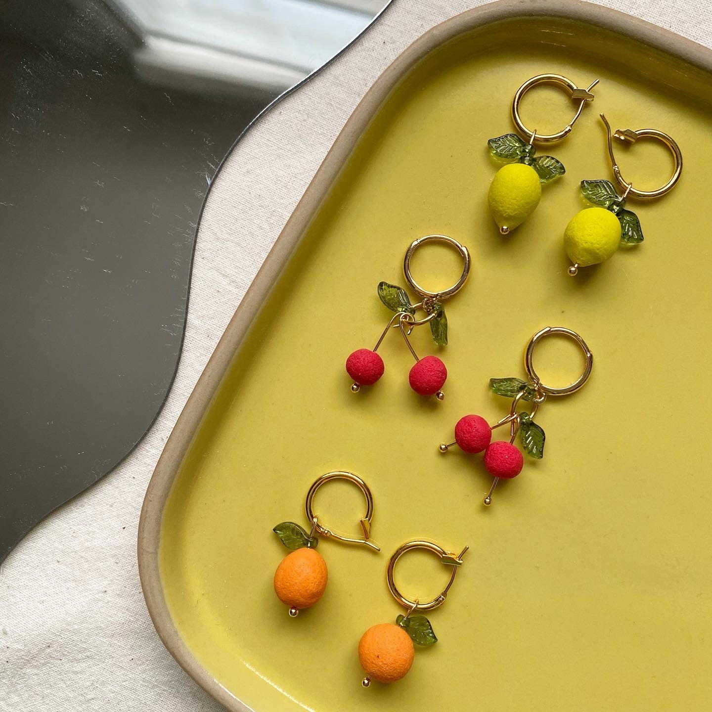 Fruit Hoop Earrings