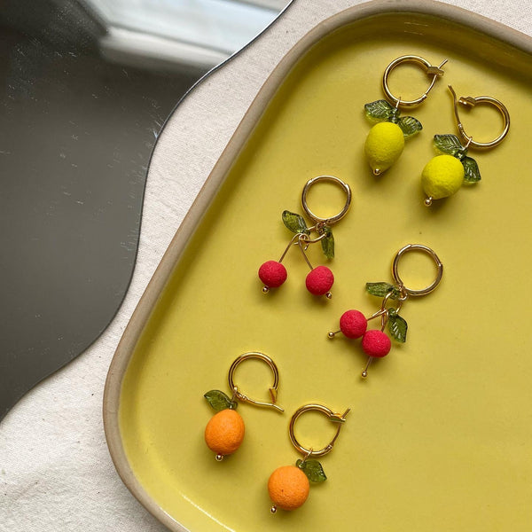 Fruit Hoop Earrings