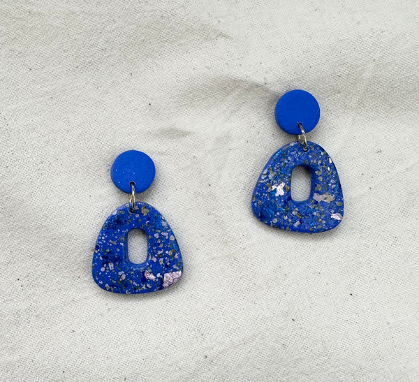 Paint Splashes Design Dangle Earrings