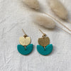 Pretty Brass Tulip Dangly Earrings