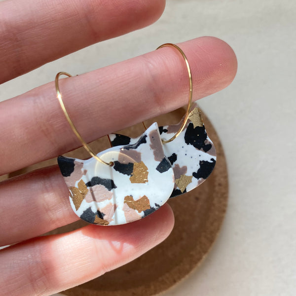 Earrings Cat Hoop Earrings / Choose One