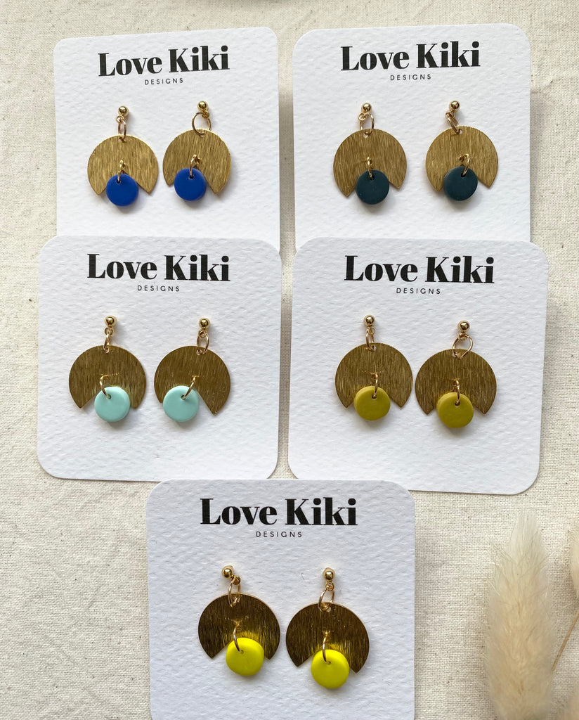 Pretty Brass Little Dangly Earrings