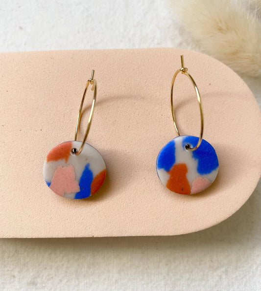 Terrazzo Hoop Earrings